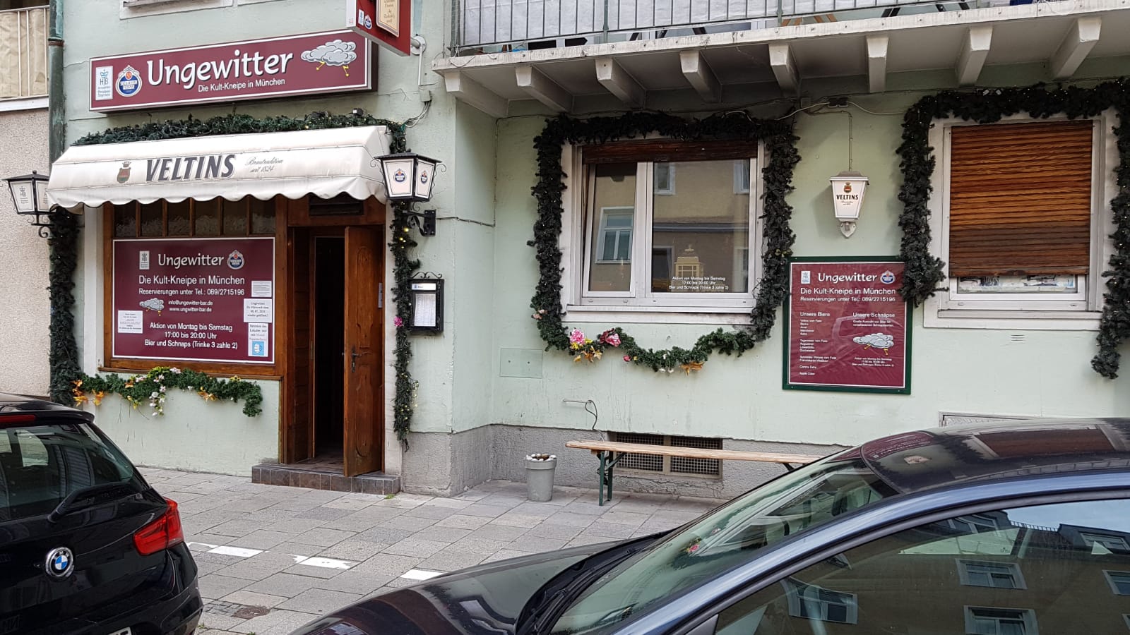 Die Ungewitter Bar in der Arcisstrasse München, eine Top Boazn - Kneipe mit langer Tradition